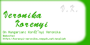 veronika korenyi business card